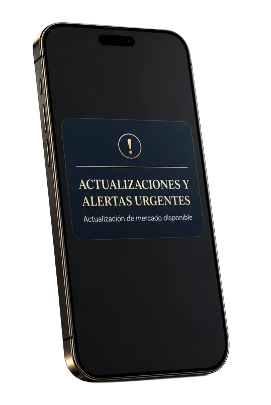 mockup de notificación "Alertas Urgentes"